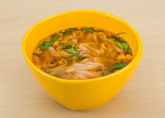Rice noodle soup