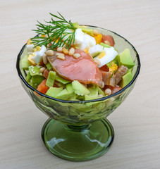 Salmon and avocado salad