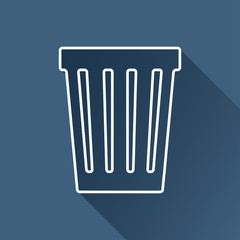 Vector flat basket icon  isolated outline. Eps10
