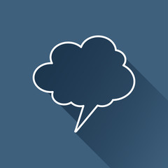 Vector flat callout icon isolated outline. Eps10