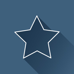 Vector white star icon isolated outline. Eps10