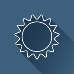 Vector flat  sun icon  isolated outline. Eps10