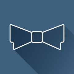 Vector outline flat bow-tie icon isolated . Eps10