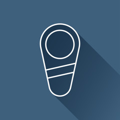 Vector newborn baby flat outline icon. Eps10