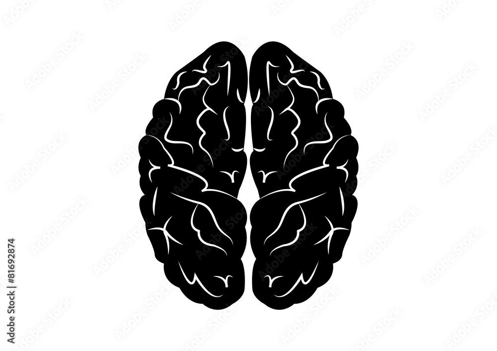 Poster vector brain idea isolate