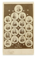 Portraits of 17 US Presidents from Washington to Jackson