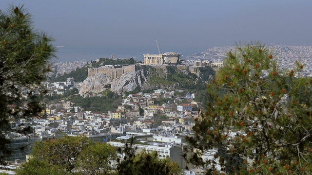 Greek Acropolis aerial view