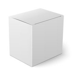 White paper box template.