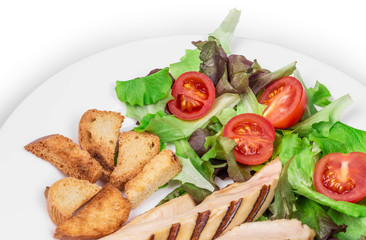 Beautiful caesar salad.