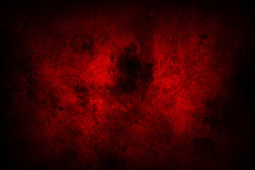 Red grunge concrete wall dark background