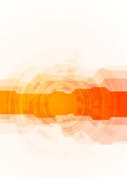 Bright Orange Technology Background