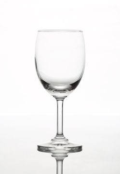 Empty wine glass, isolated