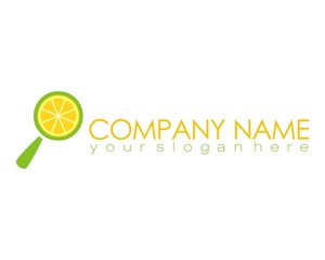 lemon orange fruit logo image vector