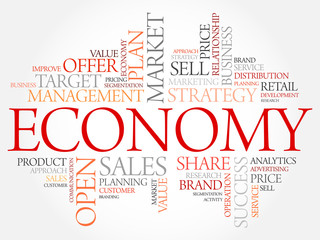 Fototapeta premium ECONOMY word cloud, business concept