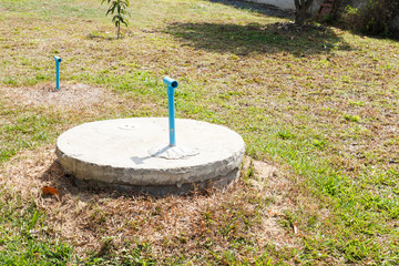 underground cement cylinder of lavatory cesspit