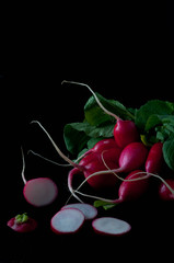 bundle of red radish