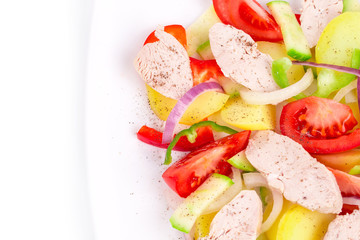 Warm meat salad