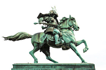 Obraz premium Kusunoki Masashige Statue infront of Imperial Palace, Tokyo