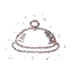 people in the form of crumbling.