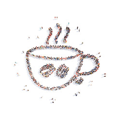 people in the form of a cup  coffee.
