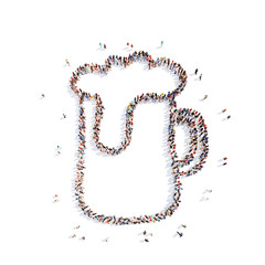 people in the form of a glass beer.