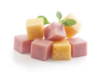 Ham and cheese cubes