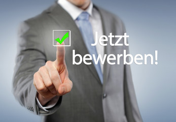 Obraz premium Jetzt bewerben