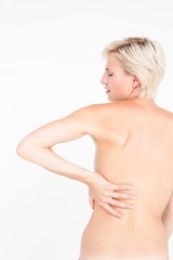 Fototapeta premium Beautiful woman with back pain