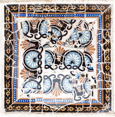 Interesting patterns Mota, Barcelona Park Guell