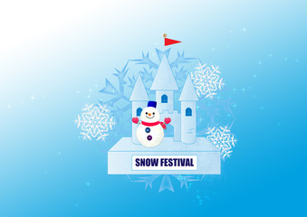 雪祭りのイラスト Of snow festival illustrations