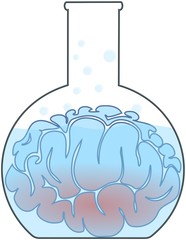 Blue brain in the laboratory flask