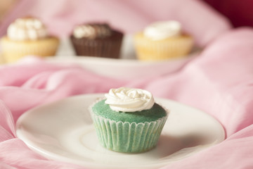 Mint flavour cup cake