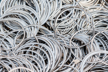 Many metal rings