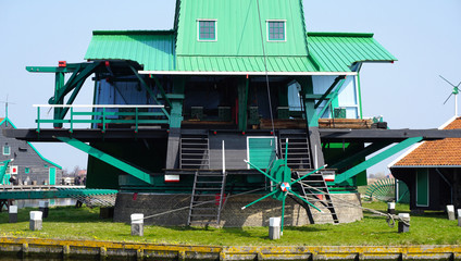 Fototapeta premium windmillds details in Zaanse Schans Holland