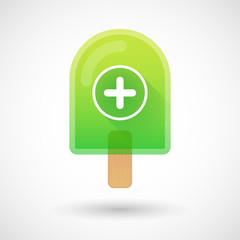 Fototapeta premium Ice cream icon with a sum sign