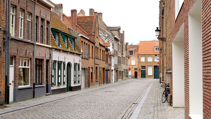 Old town city in Brugge Belgium