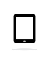 Tablet screen simple icon on white background.