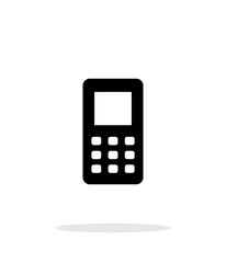 Mobile phone screen simple icon on white background.