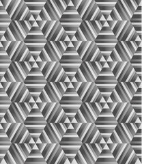 Seamless pattern honeycomb shape, monochrome