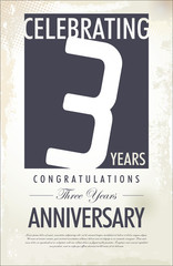 Anniverasary background, 3 years