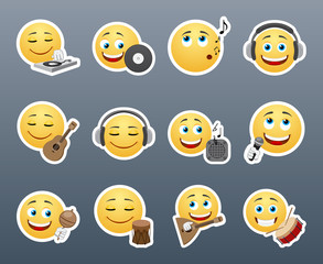 Fototapeta premium Smilies musical instruments