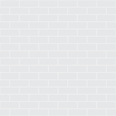 Abstract seamless white flat brick wall