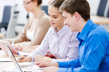 Fototapeta premium Students at lesson