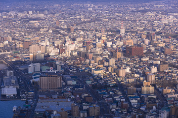 Naklejka premium 函館山より函館市内夕景