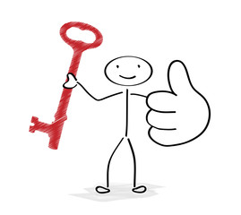 Strichmännchen / Schlüssel