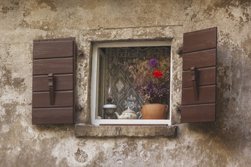 Obraz premium Vieille fenêtre typique Croatie