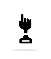 Hand cup simple icon on white background.