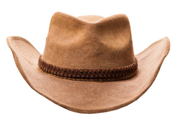 leather cowboy hat