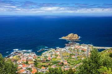 Panoramic view on Portu Moniz, Madeira island, Portugal