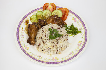 Roast chicken with rice